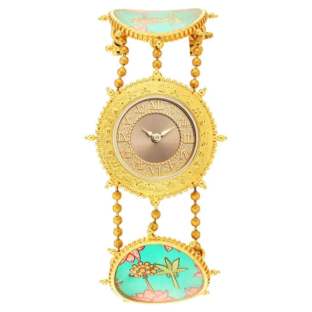 Titan Raga X Masaba Golden Dial Steel & Brass Strap Watch 95167YM01 - KRISHNA WATCH COMPANY