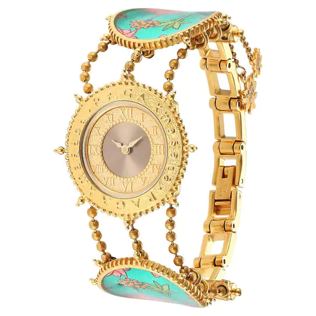 Titan Raga X Masaba Golden Dial Steel & Brass Strap Watch 95167YM01 - KRISHNA WATCH COMPANY