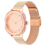 TITAN Glitz Rose Gold Dial Stainless Steel Strap Watch for Men 95212KM01