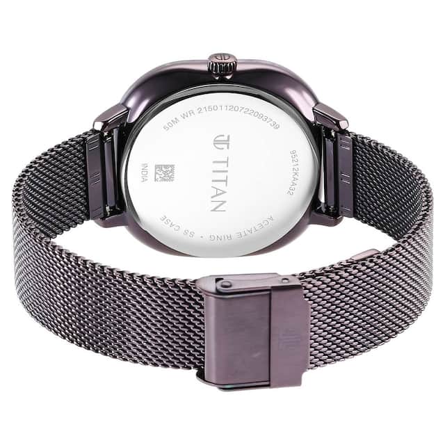 TITAN Glitz Purple Dial Stainless Steel Strap Watch for Women 95212KM02 / NS95212KM02 - KRISHNA WATCH COMPANY