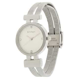 Titan Silver Dial Silver Stainless Steel Strap Watch NP9942SM01 - KRISHNA WATCH COMPANY