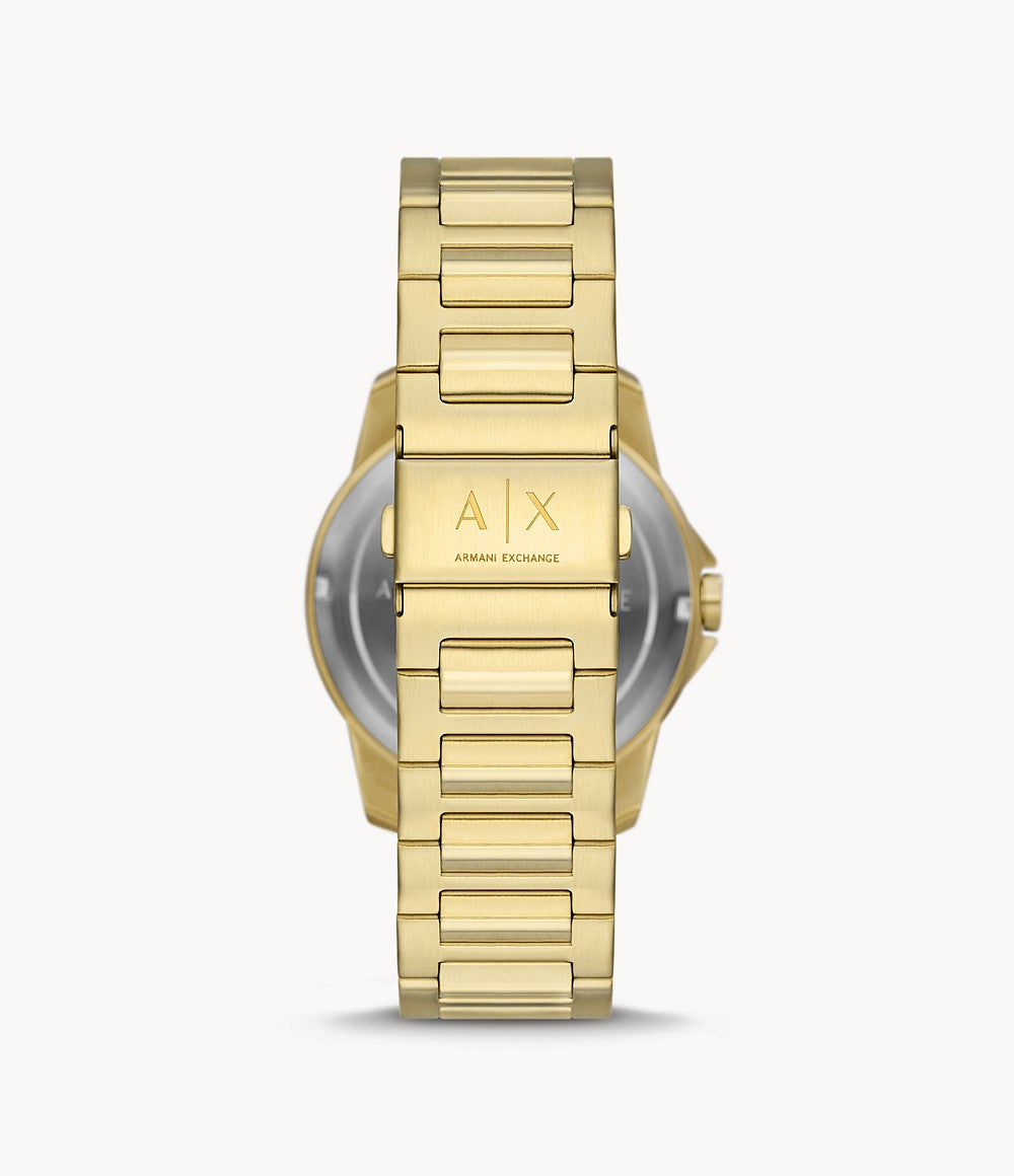 Armani Exchange Moonphase Multifunction Gold-Tone Stainless Steel Watch AX1737 - KRISHNA WATCH COMPANY