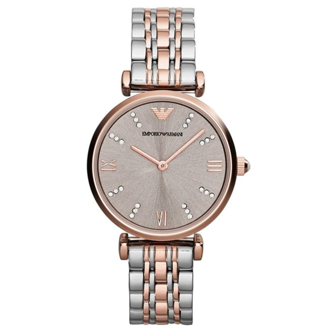 Emporio Armani Women's Two-Hand Two-Tone Stainless Steel Watch AR1840 - KRISHNA WATCH COMPANY