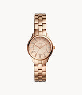 FOSSIL Modern Sophisticate Three-Hand Rose Gold-Tone Stainless Steel Watch BQ1571