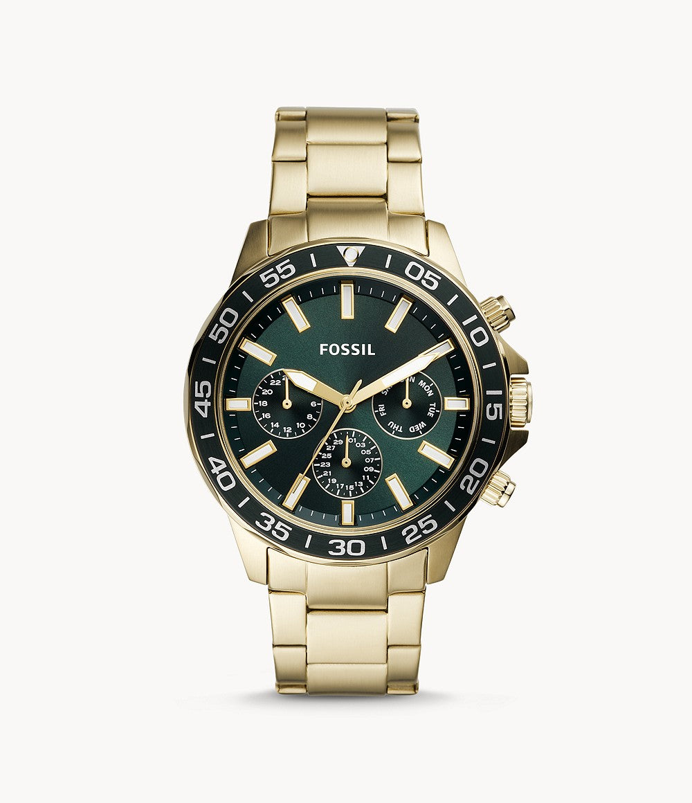 FOSSIL Bannon Multifunction Gold-Tone Stainless Steel Watch BQ2493 - KRISHNA WATCH COMPANY