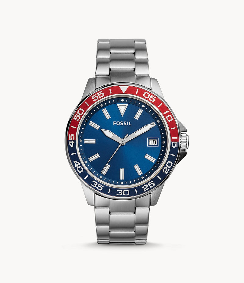 FOSSIL Bannon Three-Hand Date Stainless Steel Watch BQ2505
