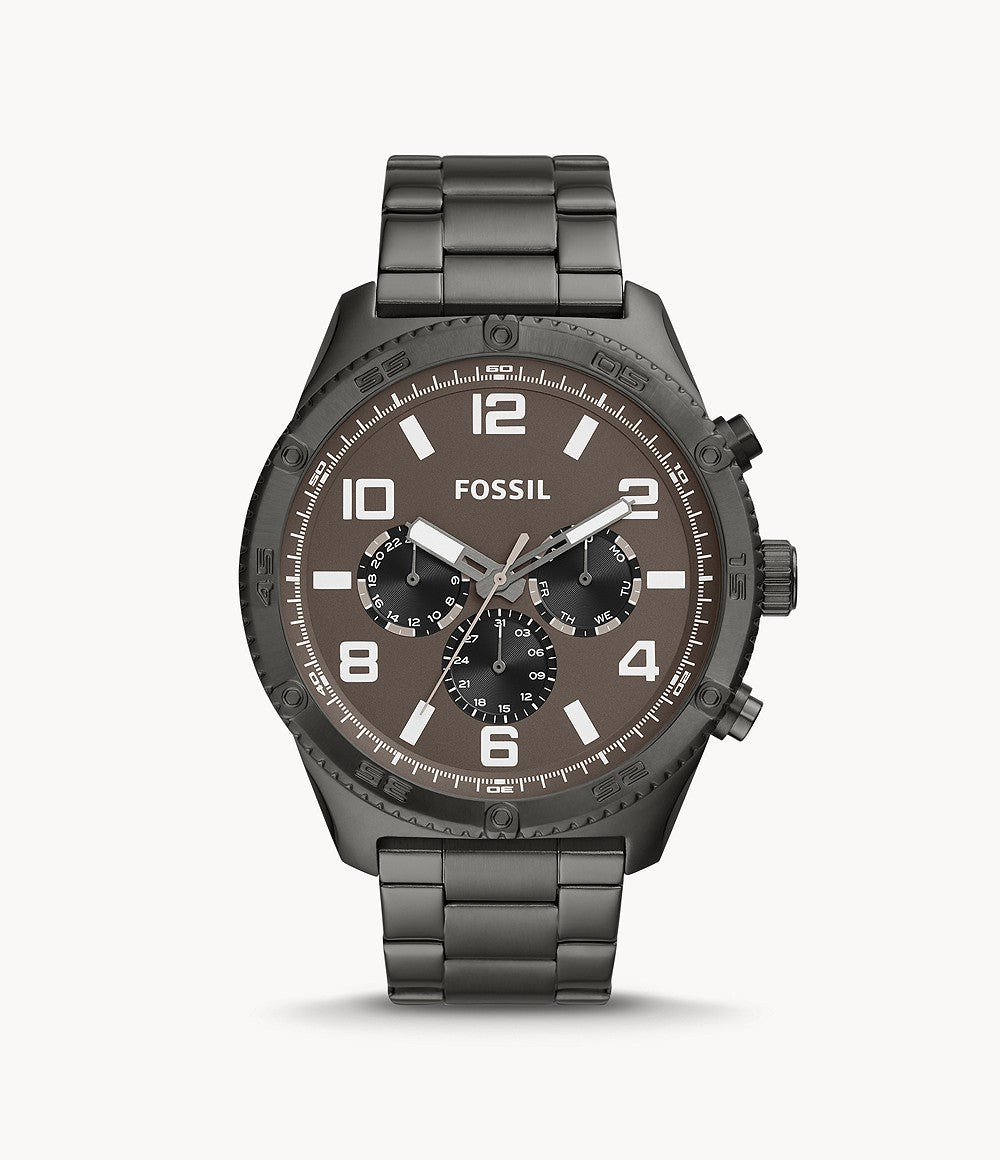 Brox Multifunction Smoke Stainless Steel Watch BQ2533 - KRISHNA WATCH COMPANY