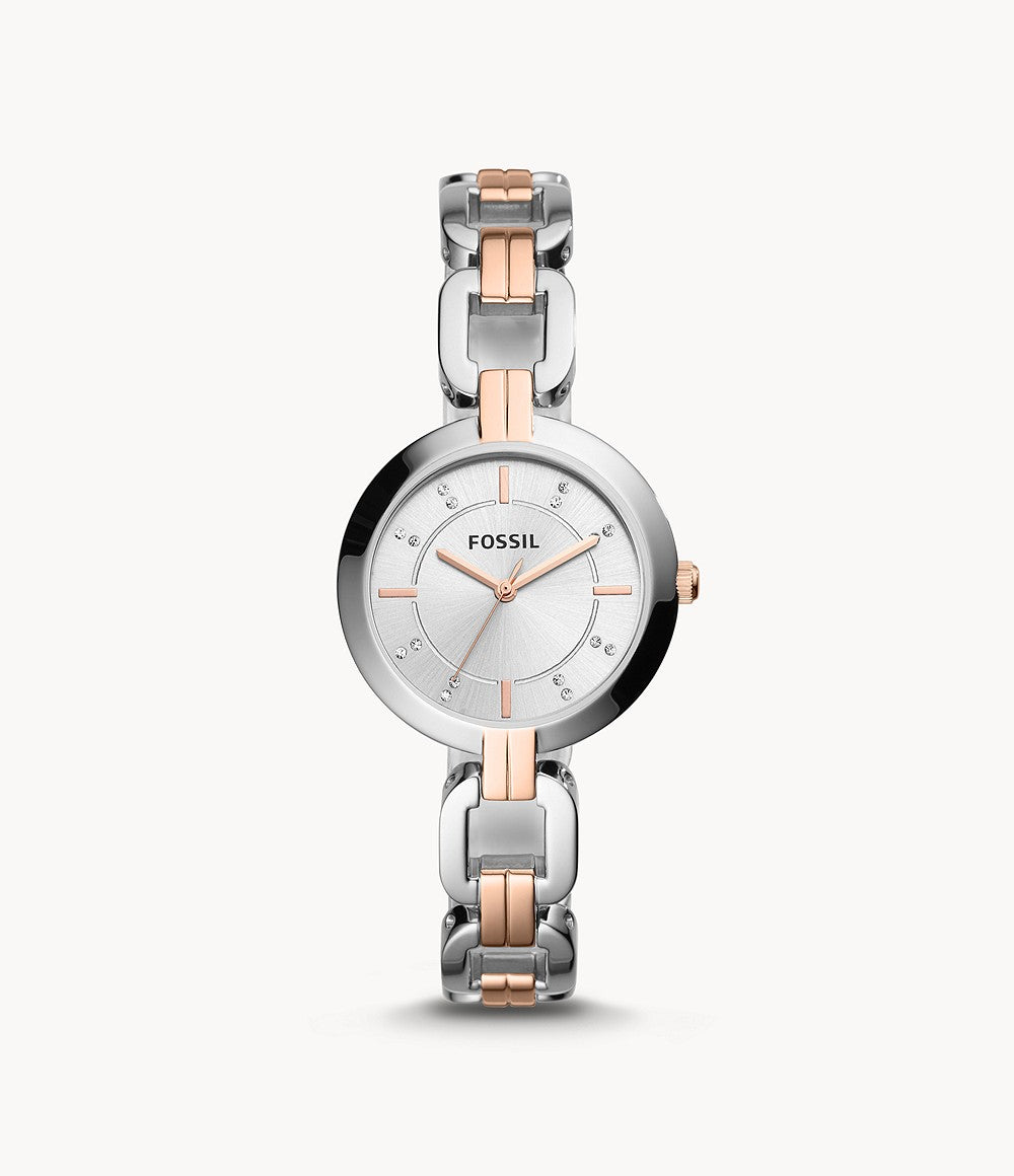 FOSSIL Kerrigan Three-Hand Two-Tone Stainless Steel Watch BQ3341 - KRISHNA WATCH COMPANY