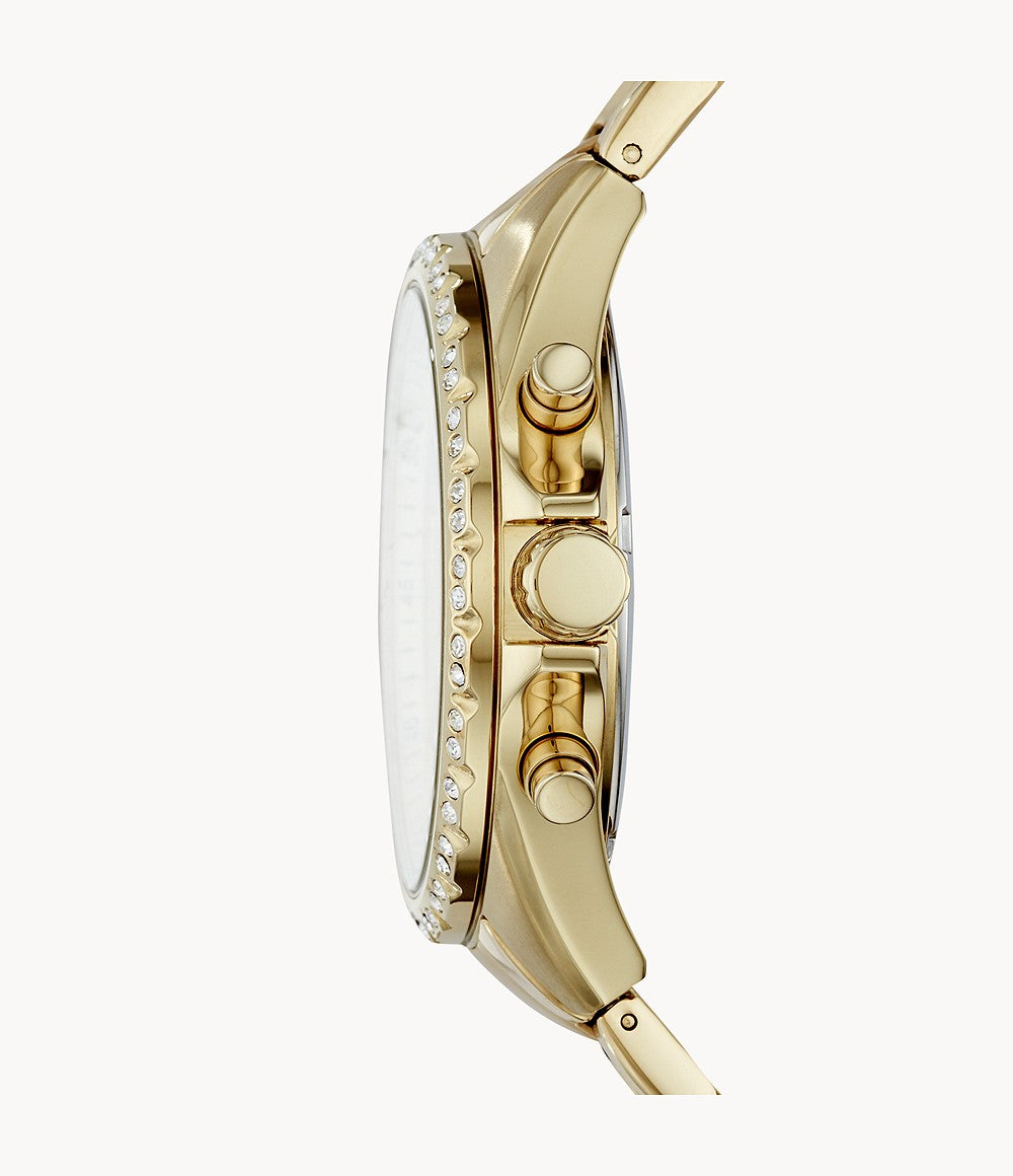 FOSSIL Modern Courier Chronograph Gold-Tone Stainless Steel Watch BQ3378 - KRISHNA WATCH COMPANY