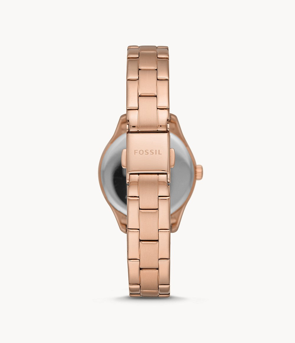 Rye Three-Hand Date Rose Gold-Tone Stainless Steel Watch BQ3639 - KRISHNA WATCH COMPANY