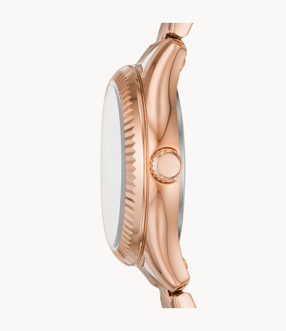 Rye Three-Hand Date Rose Gold-Tone Stainless Steel Watch BQ3639 - KRISHNA WATCH COMPANY