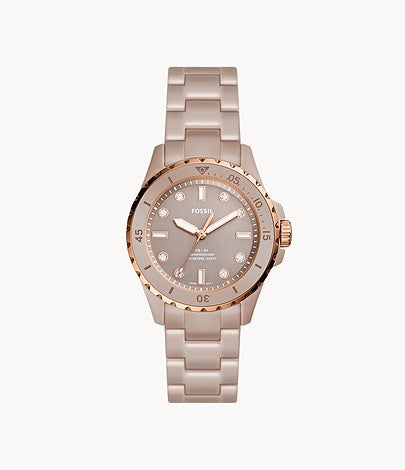 FOSSIL - Three-hand Salted Caramel Ceramic Watch CE1111 - KRISHNA WATCH COMPANY