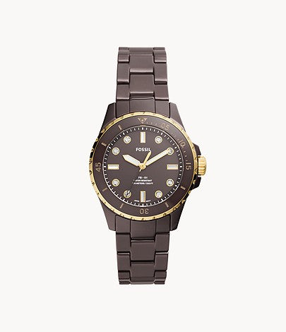 FB-01 Three-Hand Brown Ceramic Watch CE1121 - KRISHNA WATCH COMPANY