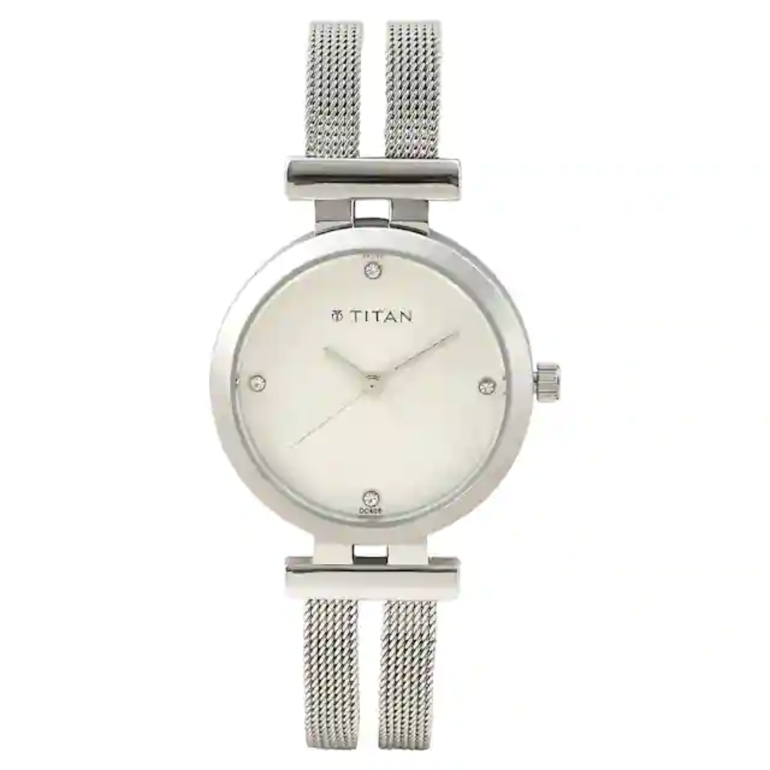 Titan Silver Dial Silver Stainless Steel Strap Watch NP9942SM01 - KRISHNA WATCH COMPANY