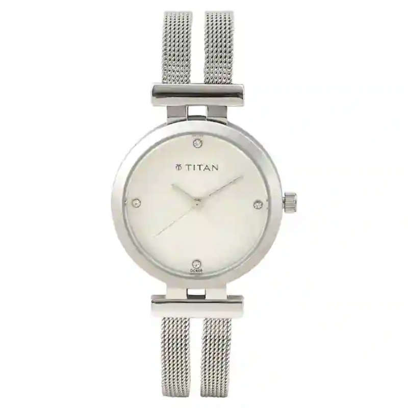 Titan Silver Dial Silver Stainless Steel Strap Watch NP9942SM01 - KRISHNA WATCH COMPANY