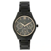 Titan Black Dial Black Stainless Steel Strap Watch 2570NM01