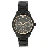 Titan Black Dial Black Stainless Steel Strap Watch 2570NM01