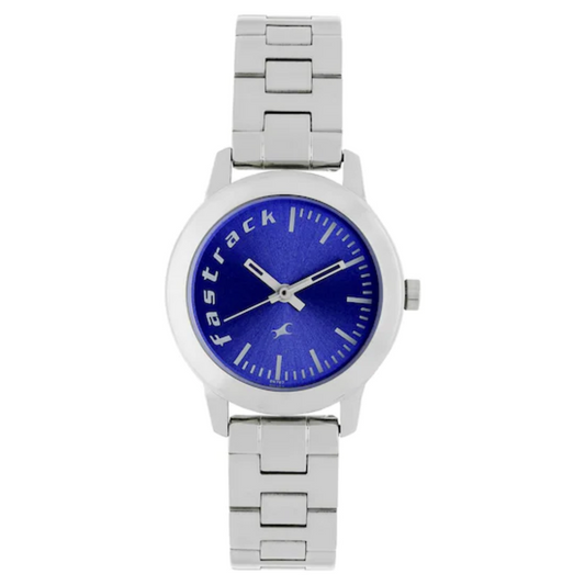 FUNDAMENTALS BLUE DIAL STAINLESS STEEL STRAP WATCH NN68008SM03 (DH707)
