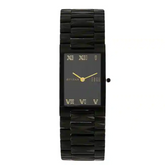 Titan Edge Black Dial Black Stainless Steel Strap Watch NP1296NM01