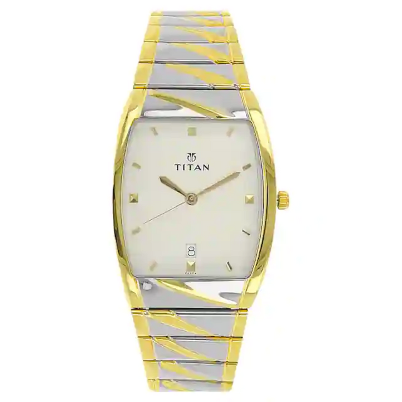 Titan White Dial Silver Stainless Steel Strap Watch NP9315BM01 - KRISHNA WATCH COMPANY