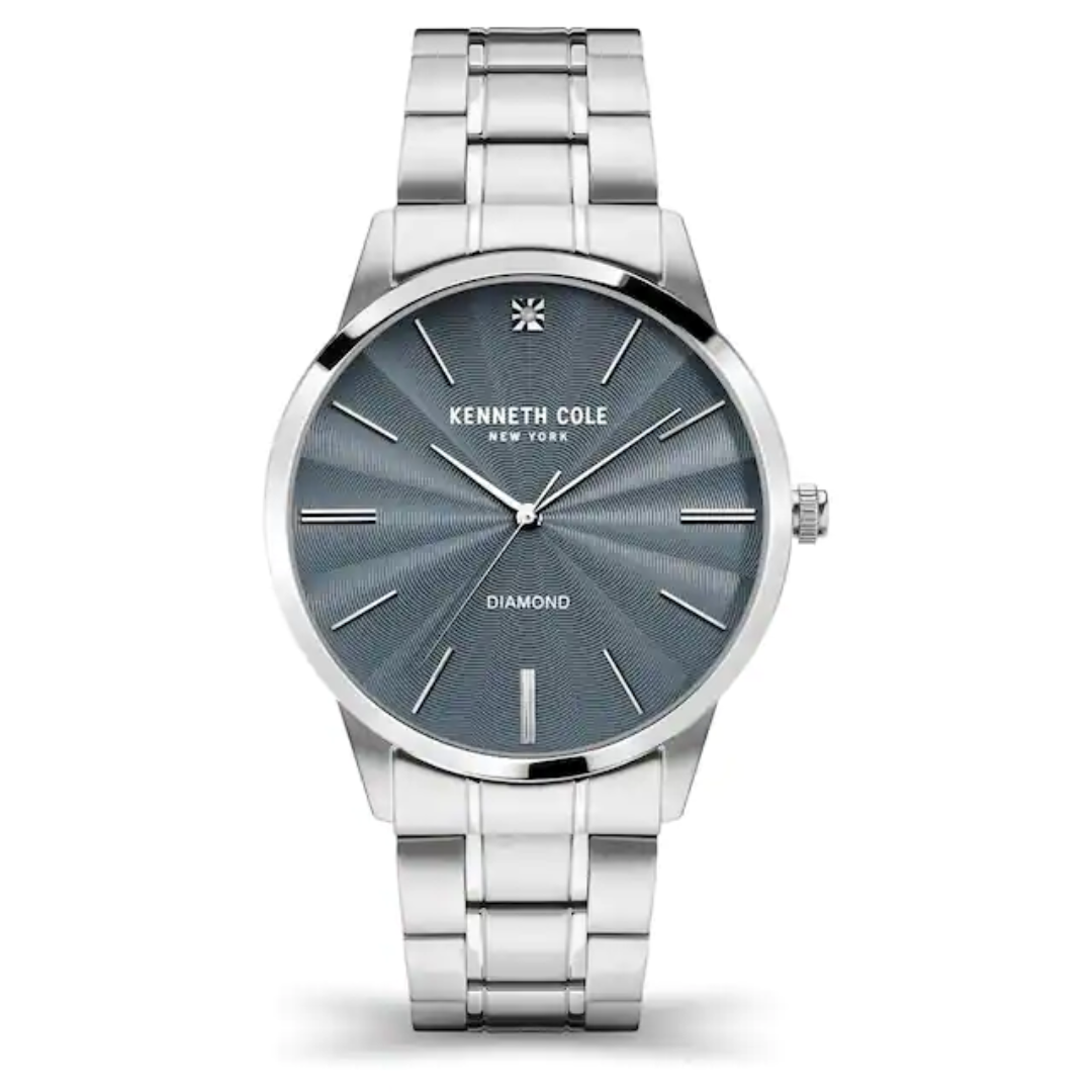 Kenneth Cole Blue Dial Stainless Steel Strap Watch For Men KCWGG2122901MN - KRISHNA WATCH COMPANY