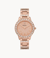 FOSSIL Jesse Rose-Tone Stainless Steel Watch- ES3020