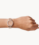 FOSSIL Jesse Rose-Tone Stainless Steel Watch- ES3020 - KRISHNA WATCH COMPANY