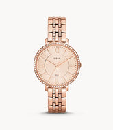 Jacqueline Rose-Tone Stainless Steel Watch ES3546