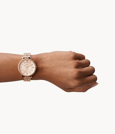 Fossil Jacqueline Rose-Tone Stainless Steel Watch - ES3546 - KRISHNA WATCH COMPANY