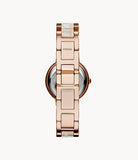 FOSSIL Virginia Rose-Tone & amp; Horn Acetate Watch - ES3716