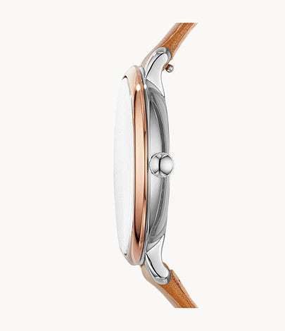 FOSSIL Jacqueline Three-Hand Date Luggage Leather Watch ES4274 - KRISHNA WATCH COMPANY