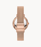 FOSSIL Jacqueline Three-Hand Date Rose Gold-Tone Stainless Steel Watch - ES4628 - KRISHNA WATCH COMPANY