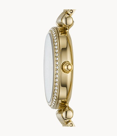 FOSSIL Carlie Mini Three-Hand Gold-Tone Stainless-Steel Watch - ES4735 - KRISHNA WATCH COMPANY