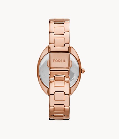 FOSSIL Gabby Three-Hand Date Rose Gold-Tone Stainless Steel Watch ES5070 - KRISHNA WATCH COMPANY