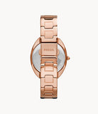 FOSSIL Gabby Three-Hand Date Rose Gold-Tone Stainless Steel Watch ES5070
