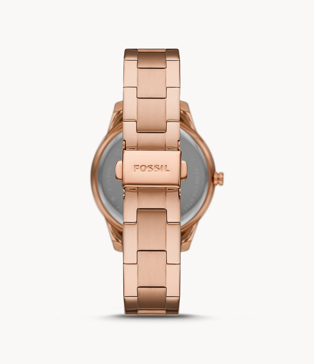 FOSSIL Stella Sport Multifunction Rose Gold-tone Stainless Steel Watch ES5106 - KRISHNA WATCH COMPANY