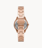 FOSSIL Stella Three-Hand Date Rose Gold-Tone Stainless Steel Watch ES5136