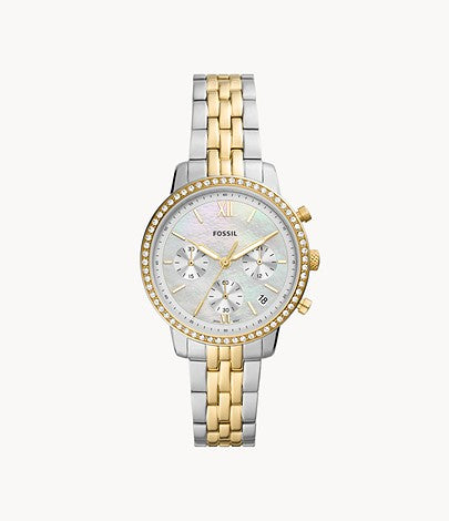 FOSSIL Neutra Chronograph Two-Tone Stainless Steel Watch - ES5216 - KRISHNA WATCH COMPANY