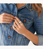 FOSSIL Watch Ring Two-Hand Stainless Steel ES5245