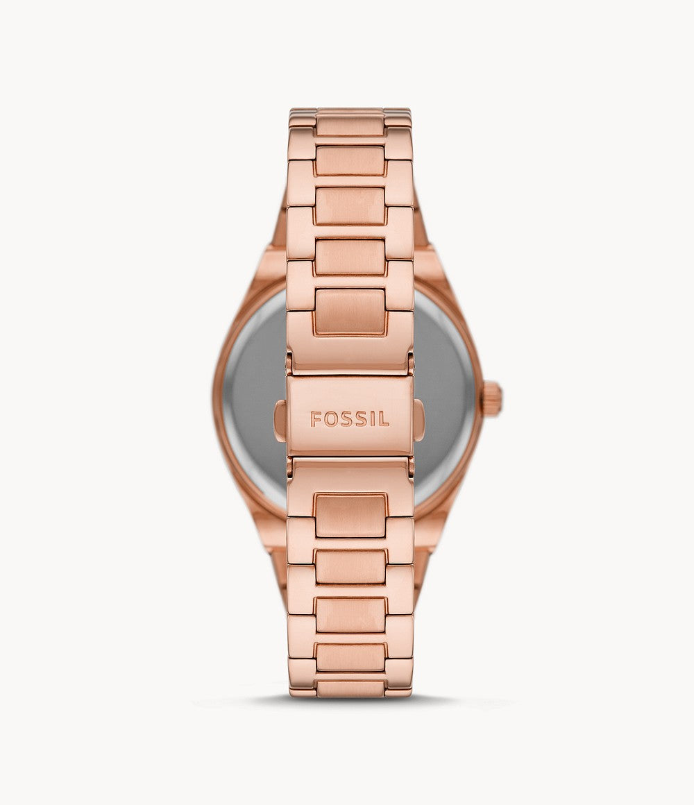 FOSSIL Scarlette Three-Hand Date Rose Gold-Tone Stainless Steel Watch ES5258 - KRISHNA WATCH COMPANY