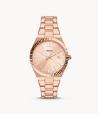 FOSSIL Scarlette Three-Hand Date Rose Gold-Tone Stainless Steel Watch ES5258 - KRISHNA WATCH COMPANY