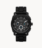 FOSSIL Machine Chronograph Black Silicone Watch FS4487