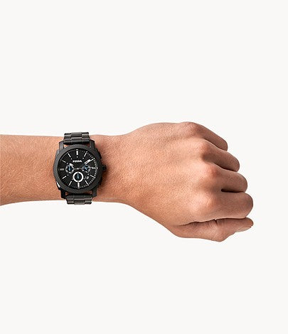 FOSSIL Machine Chronograph Black Stainless Steel Watch - FS4552 - KRISHNA WATCH COMPANY