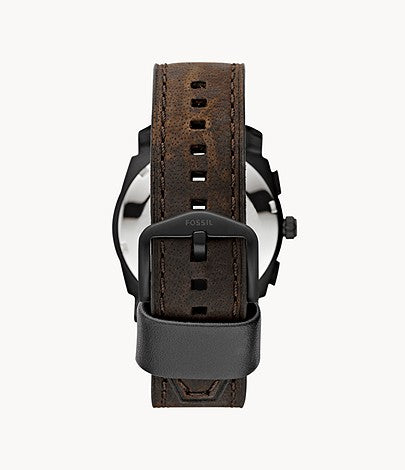 FOSSIL Machine Mid-Size Chronograph Brown Leather Watch FS4656 - KRISHNA WATCH COMPANY