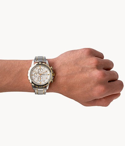 FOSSIL Dean Chronograph Stainless Steel Watch - FS4795 - KRISHNA WATCH COMPANY