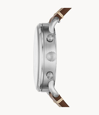 Fossil - The Commuter Chronograph Brown Leather Watch FS5402 - KRISHNA WATCH COMPANY
