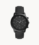 Neutra Chronograph Black Leather Watch FS5503