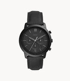 Neutra Chronograph Black Leather Watch FS5503