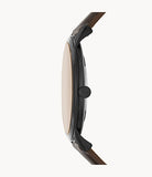 Minimalist Three-Hand Brown Leather Watch FS5551