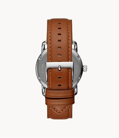 Fossil Copeland 42-mm Three-Hand Luggage Leather Watch - FS5661 - KRISHNA WATCH COMPANY